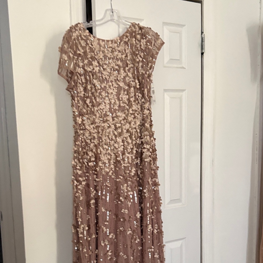 LARA Rose Gold Sequin Maxi Dress